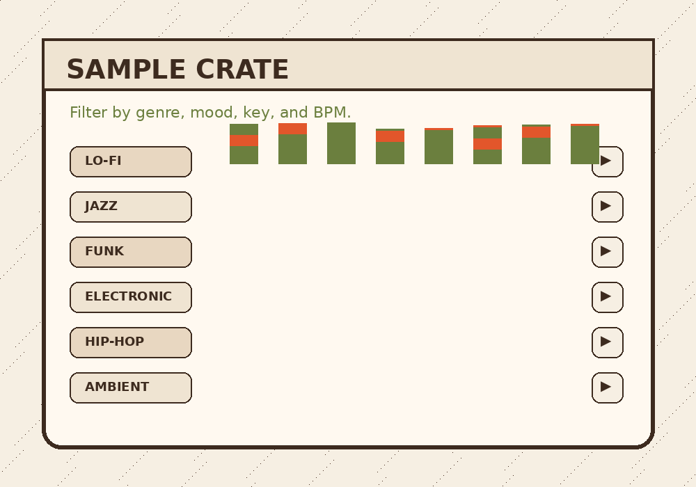 TapeLoop sample browser interface